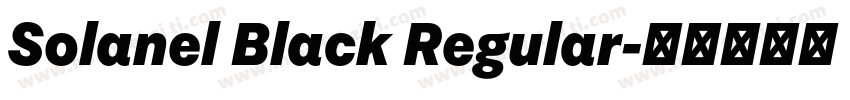 Solanel Black Regular字体转换